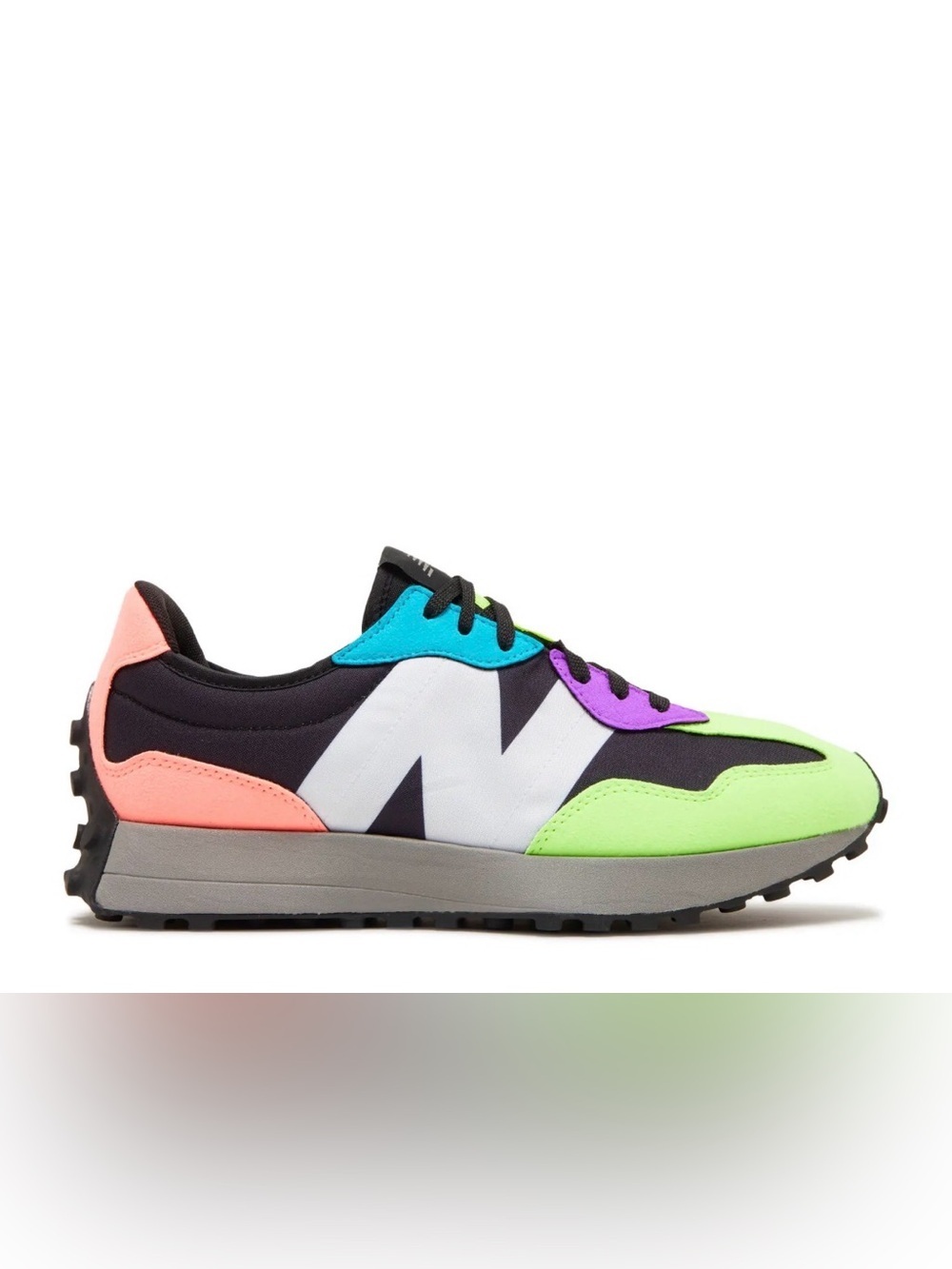 New Balance 327 Multicolor Runner with Neon Accents